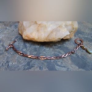 Dainty Handmade Copper Link Bracelet by Sandy Robinson Jewelry